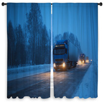 Winter Freight Window Curtains 56206886