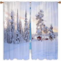 Winter Landscape Window Curtains 67524069