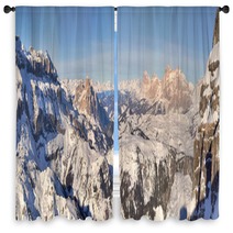 Winter Mountains In Italian Alps Window Curtains 65954770