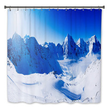 Winter Mountains, Panorama Of The Italian Alps Bath Decor 58782046