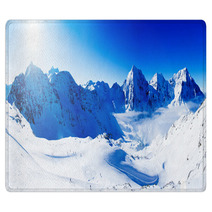Winter Mountains, Panorama Of The Italian Alps Rugs 58782046
