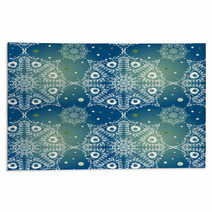 Winter seamless background with snowflakes 1 Rugs 46431707