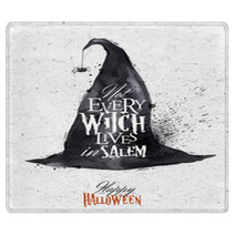 Witch Hat Halloween Poster Vintage Rugs 68263956