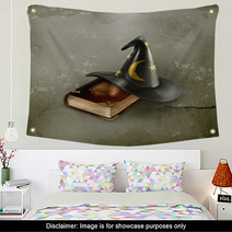 Wizard Hat And Old Book, Old-style Wall Art 48113007