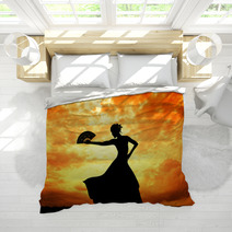 Woman Dancing Flamenco Bedding 54656105
