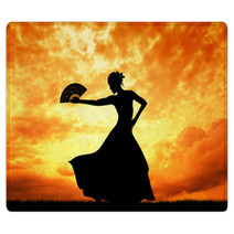 Woman Dancing Flamenco Rugs 54656105