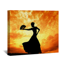 Woman Dancing Flamenco Wall Art 54656105