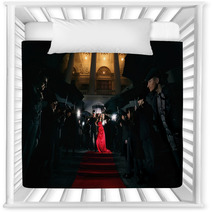 Woman In Red Dress On The Red Carpet Photos Of Paparazzi Nursery Decor 75451548