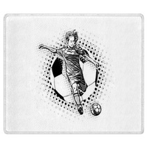 Women Soccer Vector Illustration Rugs 190425931