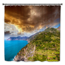 Wonderful Landscape Of Cinque Terre Coast, Italy Bath Decor 64042264