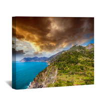Wonderful Landscape Of Cinque Terre Coast, Italy Wall Art 64042264