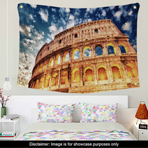 Wonderful View Of Colosseum In All Its Magnificience - Autumn Su Wall Art 48144301
