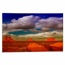 Wonderful View Of Famous Buttes Of Monument Valley At Sunset, Ut Rugs 54325217
