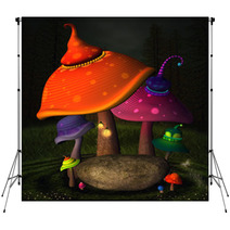Wonderland Series - Wonderland Mushrooms Backdrops 58027457