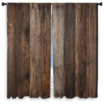 Wood Texture Background Window Curtains 61530757