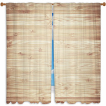 Wood Texture Window Curtains 57775492