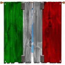 Wooden Italian Flag Window Curtains 47479515