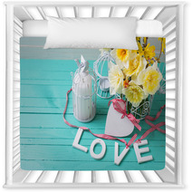 Word Love, Heart And Flowers Nursery Decor 93135003