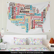 Wordcloud Of America Wall Art 81059306