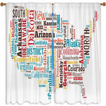 Wordcloud Of America Window Curtains 81059306