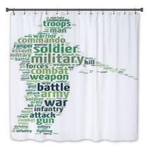 Words Illustration Of A Soldier Over White Background Bath Decor 69505529