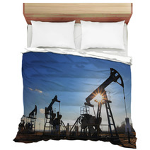 Working Oil Pumps Silhouette Bedding 40660586