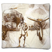 World Between 1905-1949 - Pilot (drawing Into Vector) Blankets 52619515