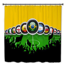 World Cup Brazil 2014 Flags Countries Bath Decor 62622106