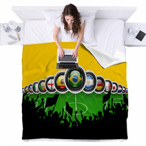 World Cup Brazil 2014 Flags Countries Blankets 62622106