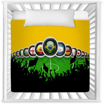 World Cup Brazil 2014 Flags Countries Nursery Decor 62622106