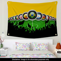 World Cup Brazil 2014 Flags Countries Wall Art 62622106