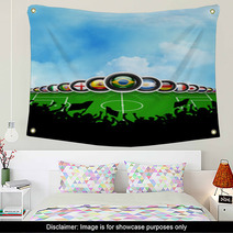 World Cup Brazil 2014 Flags Countries Wall Art 62622153