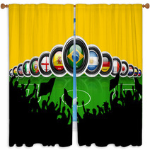 World Cup Brazil 2014 Flags Countries Window Curtains 62622106