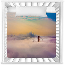 World Famous Golden Gate Bridge In Thich Fog After Sunrise Nursery Decor 54161606