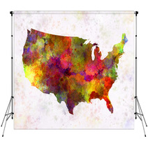 World Map In Watercolor Backdrops 91618200