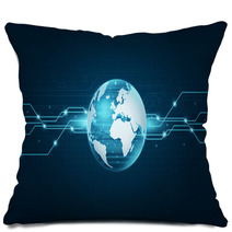 World  Technology Internet Connection Background Pillows 69246934