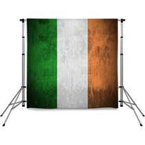 Worn Out Textured Irish Flag Backdrops 9050052