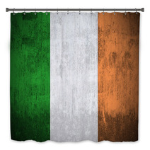 Worn Out Textured Irish Flag Bath Decor 9050052