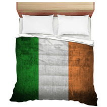 Worn Out Textured Irish Flag Bedding 9050052