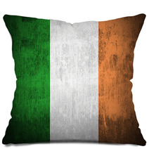 Worn Out Textured Irish Flag Pillows 9050052