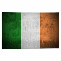 Worn Out Textured Irish Flag Rugs 9050052