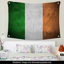 Worn Out Textured Irish Flag Wall Art 9050052