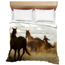 Wrangler Herding Wild Horses Bedding 2425780