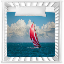Yacht Sailing At Waves Of The Sea Nursery Decor 56104919