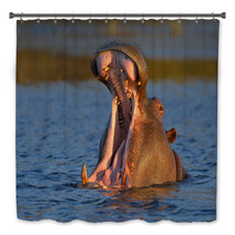 Yawning Hippopotamus Bath Decor 48681823