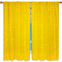 Yellow Background. Vector Illustration. Window Curtains 59024753
