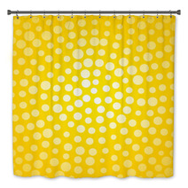 Yellow Background With Small Polka Dots Bath Decor 65467378