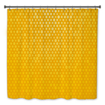 Yellow Background With Small Polka Dots Bath Decor 68840007