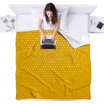 Yellow Background With Small Polka Dots Blankets 68840007