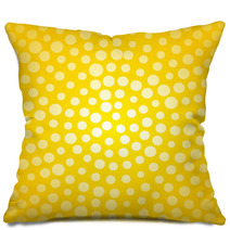 Yellow Background With Small Polka Dots Pillows 65467378